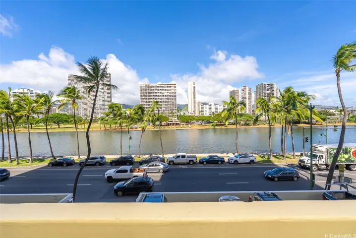 Mountain and canal view from lanai.