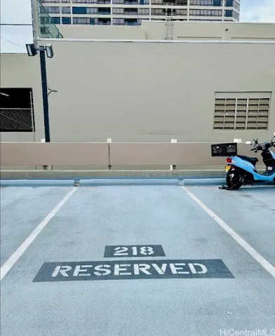 Assigned parking stall 218