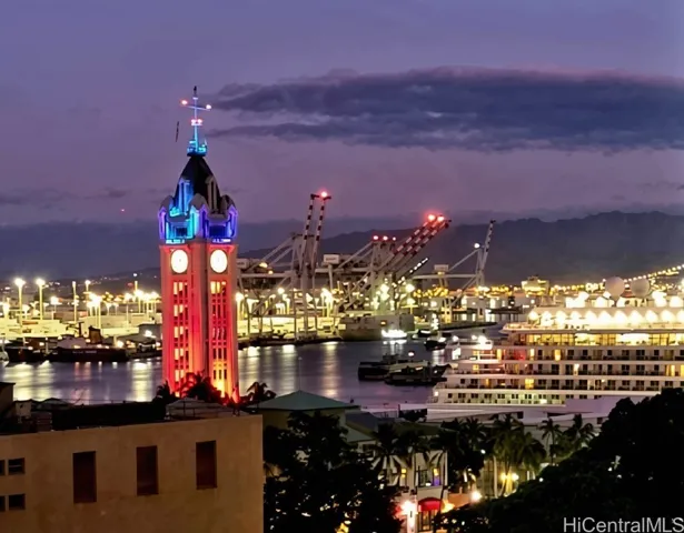 Harbor night lights