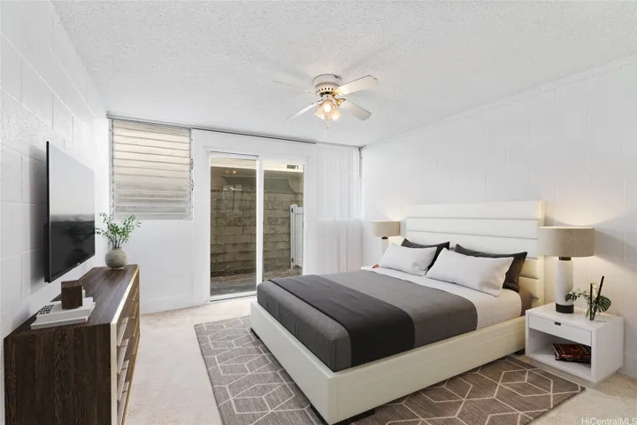 "Primary Bedroom"; virtually-staged