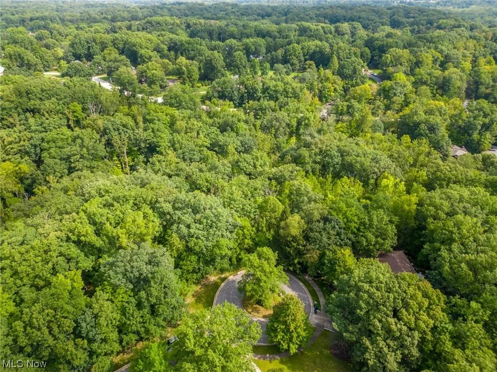 Welcome to 10585 Whitewood Road in Brecksville, OH 44141. 2.01 acre lot. Birds eye view of property