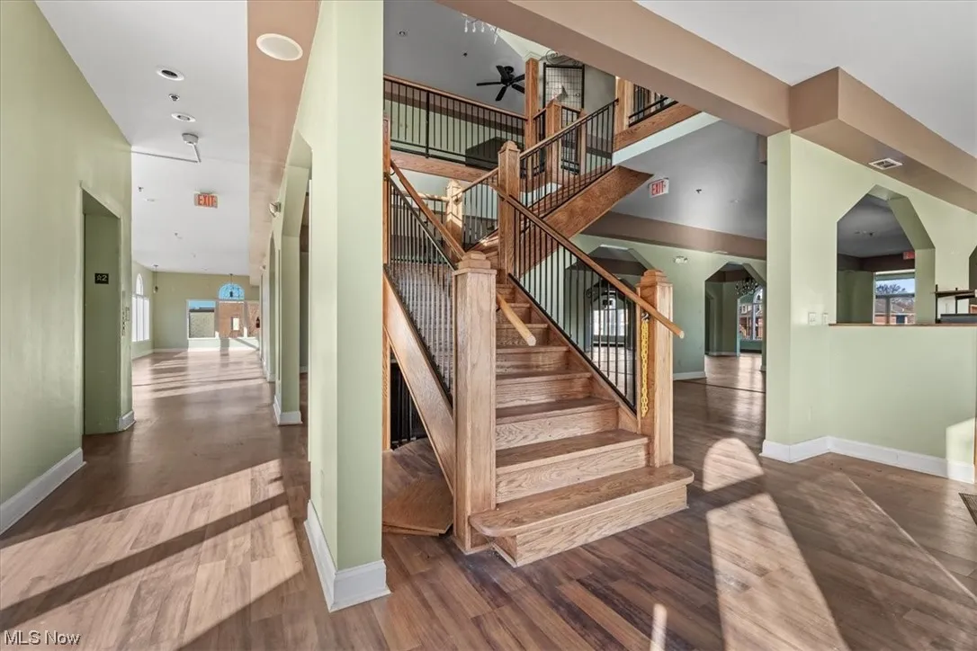 First Floor Stairway to second level