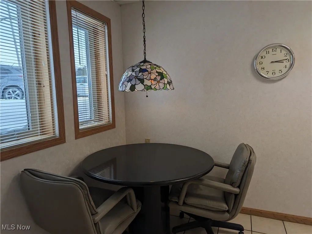 Small table in the shared kitchenette