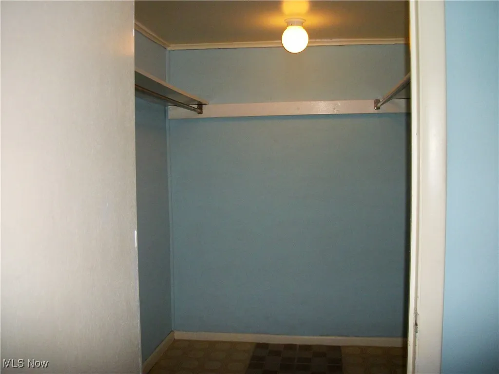 View of spacious walk-in closet in second bedroom.
