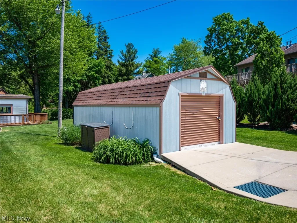 Garage with a yard