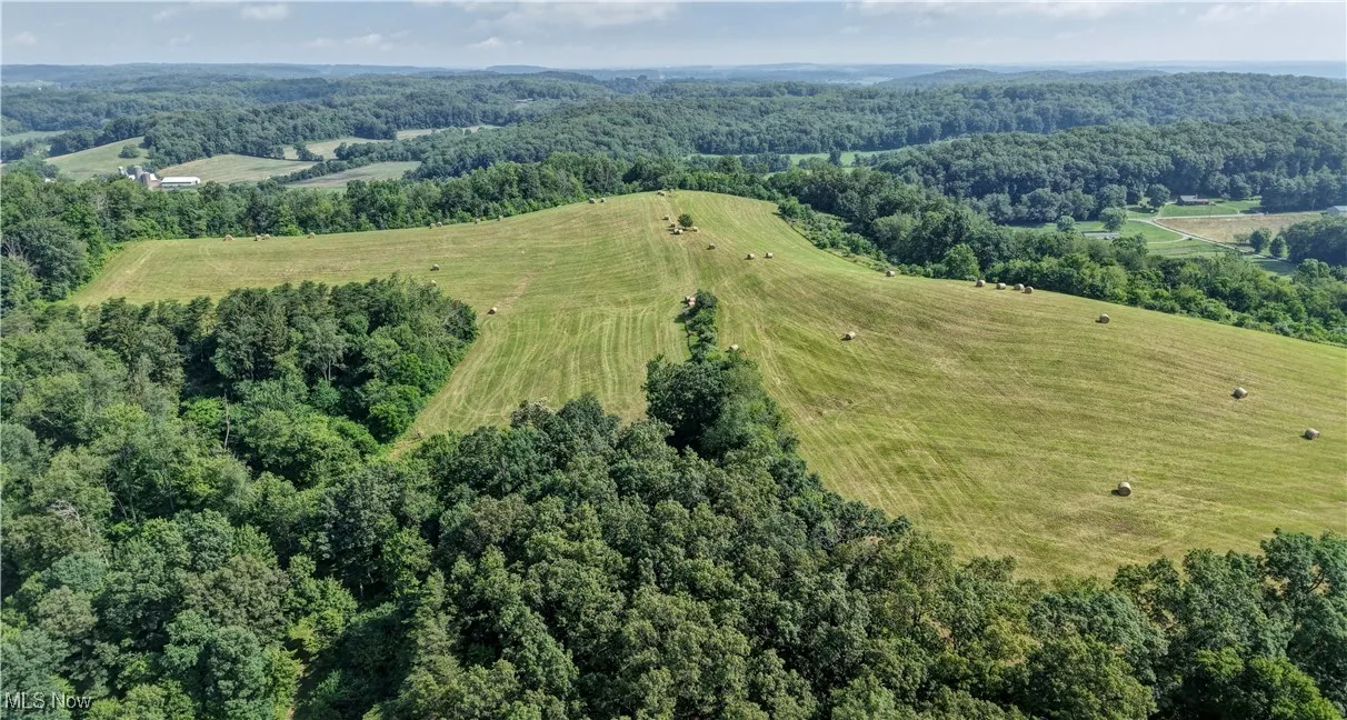 Aerial overview of property's location with rural landscape