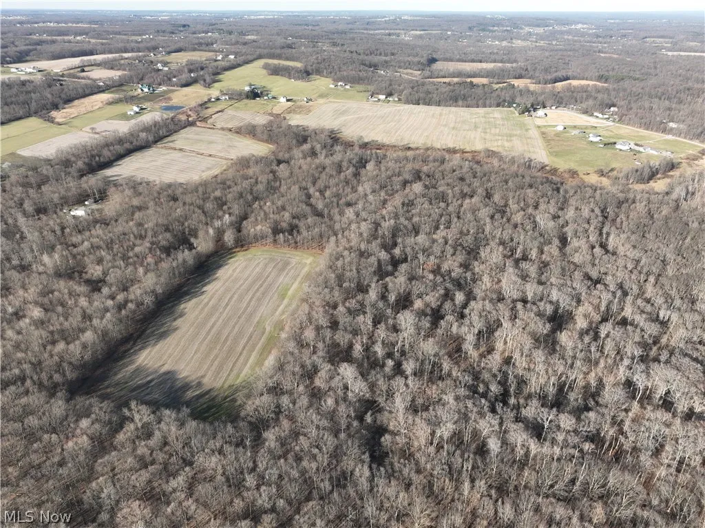 Aerial view with a rural view