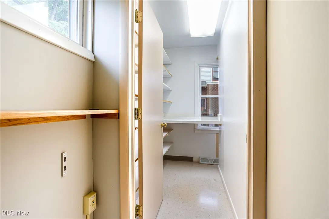 View of walk in closet