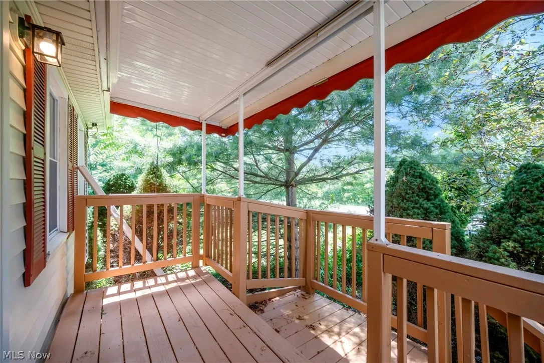 View of wooden deck