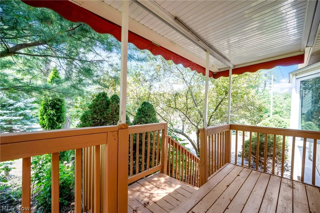 View of wooden deck