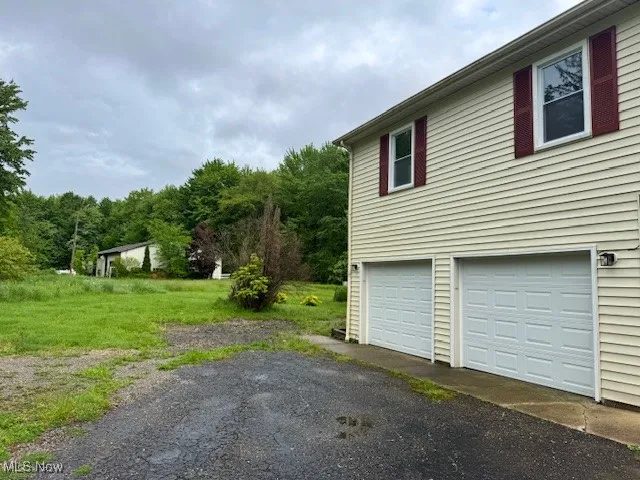 Garage with driveway