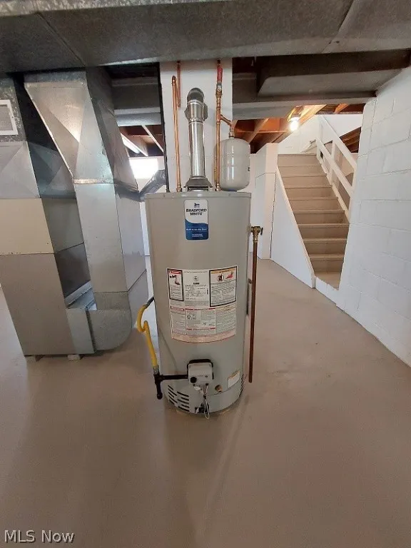 Utility room with gas water heater