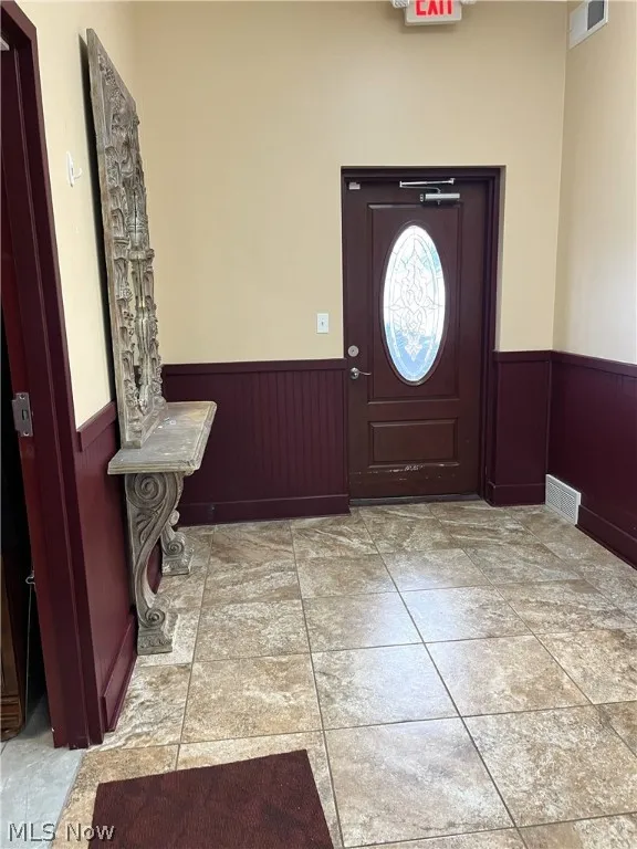 View of tiled entrance foyer