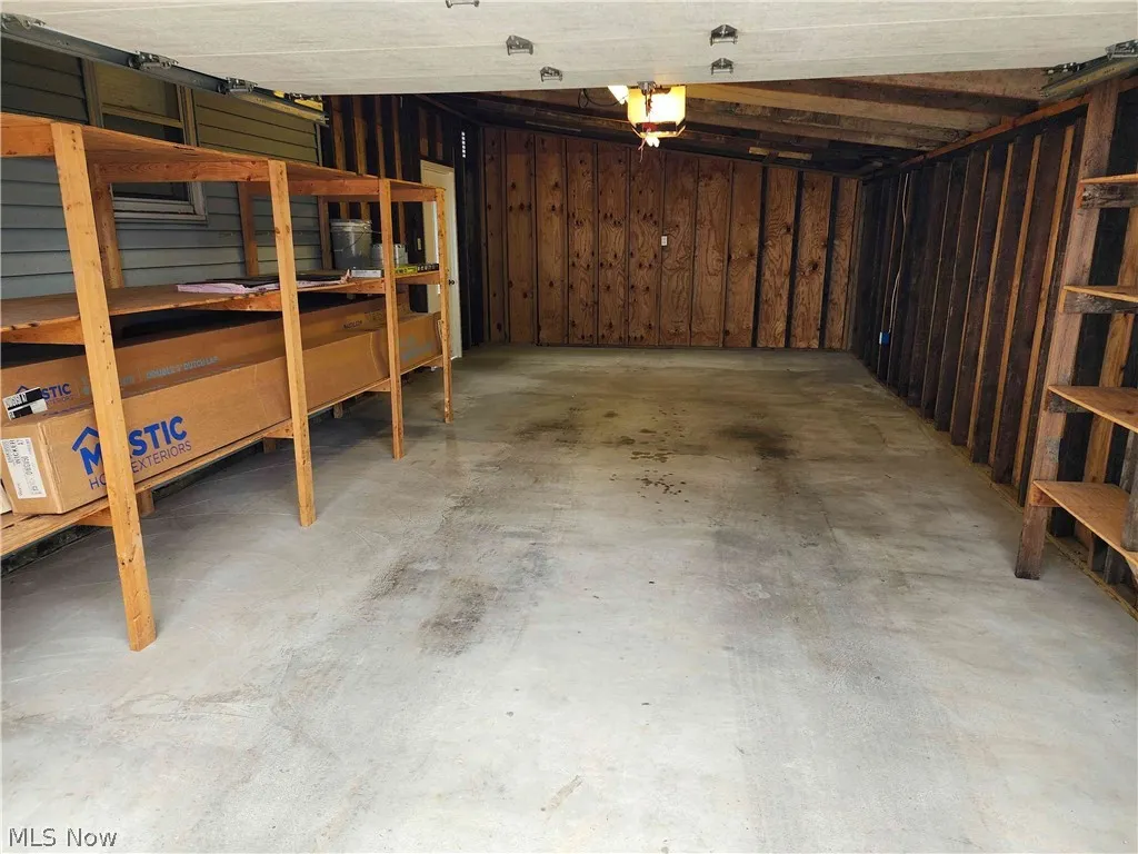 View of garage inside