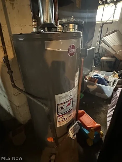 Utility room with water heater