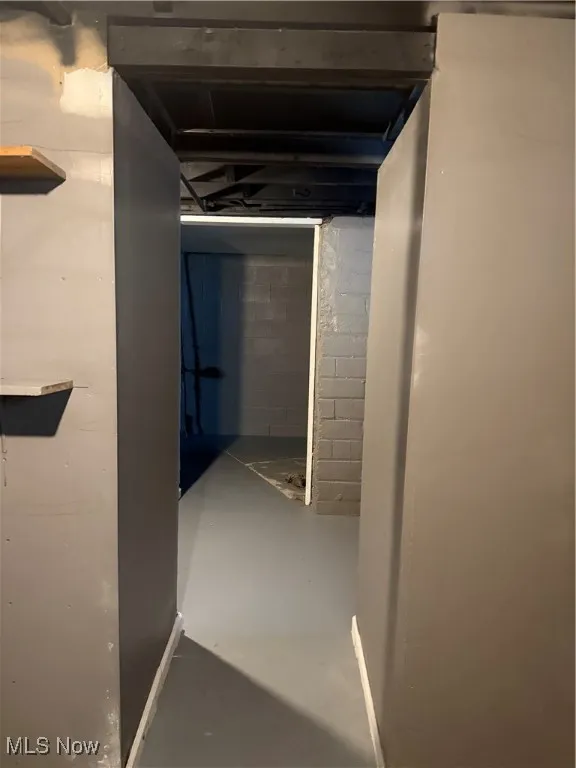 View of unfinished below grade area