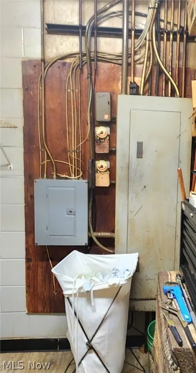 Utility room with electric panel