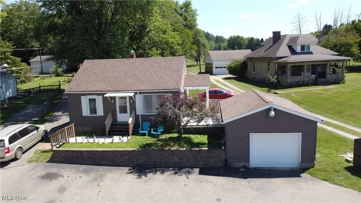 View of front of home with a front lawn