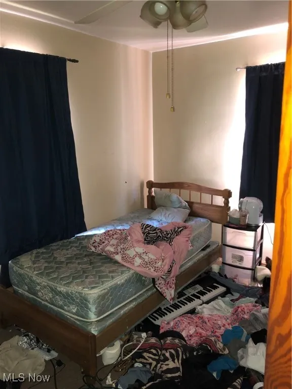 Bedroom with ceiling fan