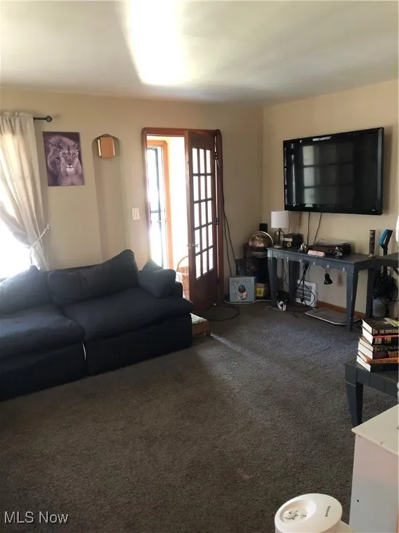 View of carpeted living room