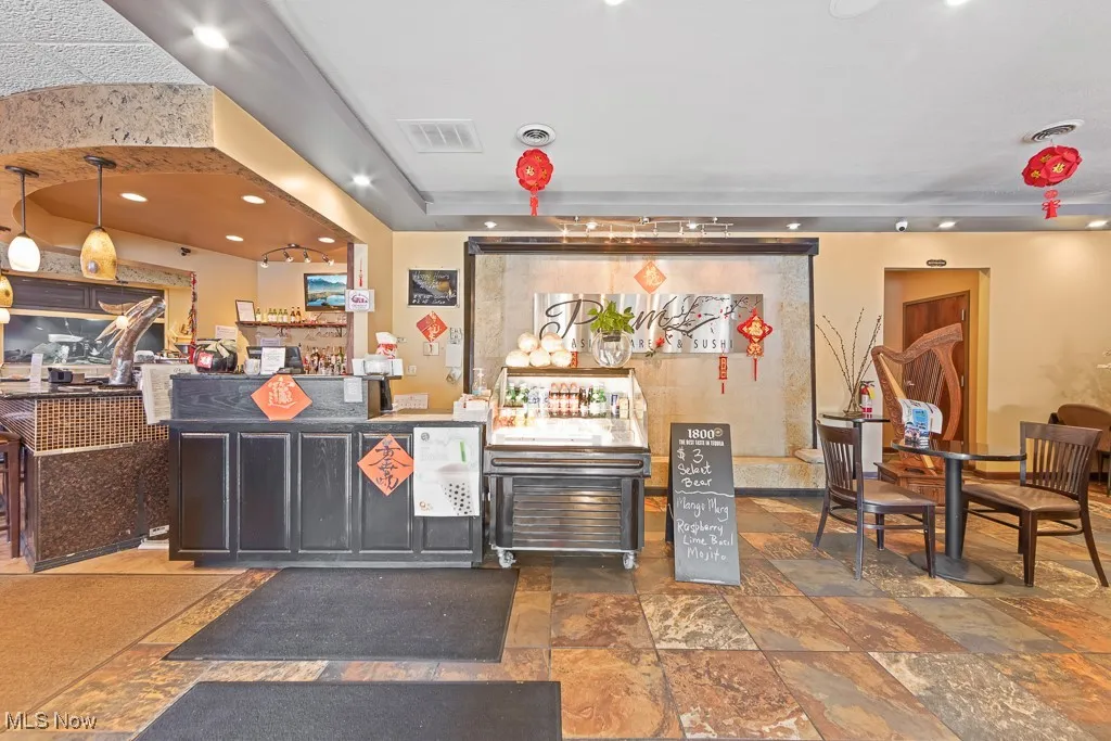 Reception featuring bar area
