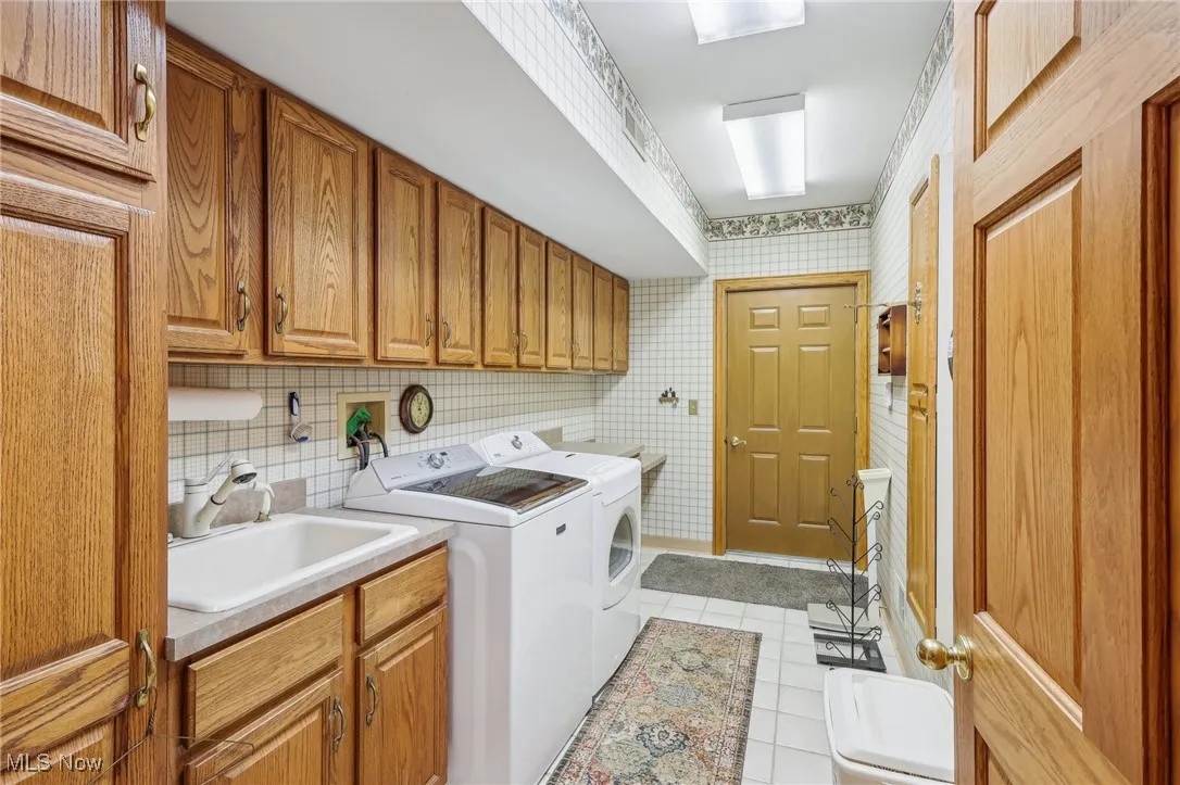 Main floor laundry with access to the garage.