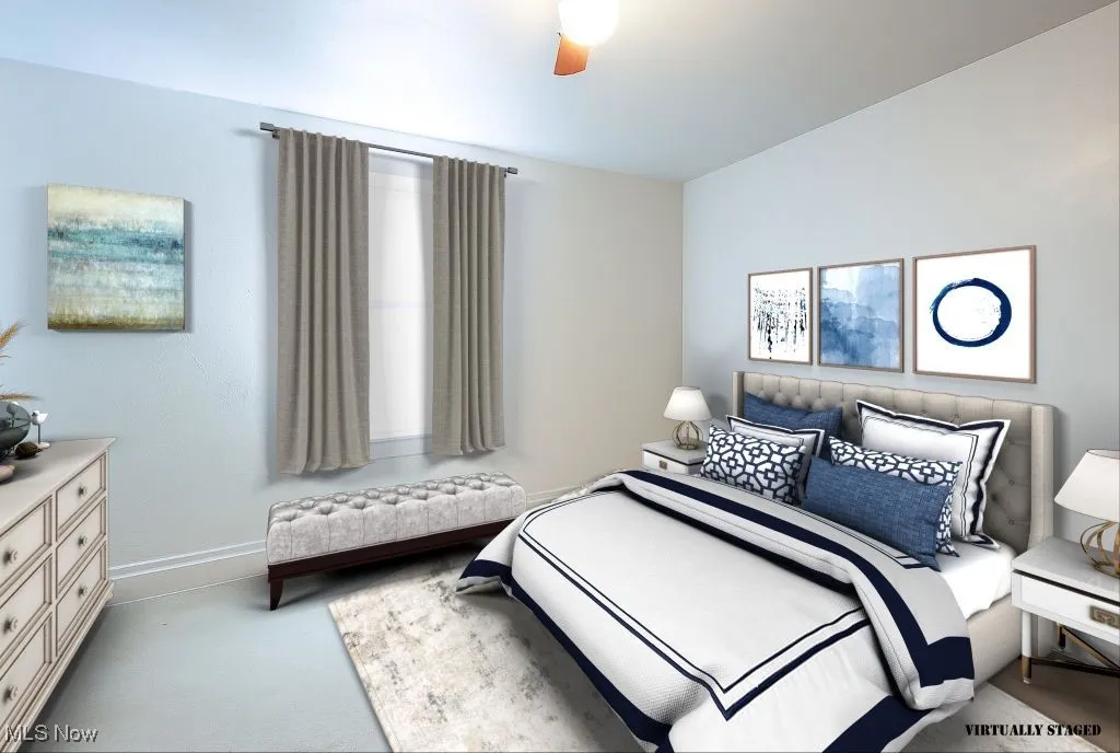 The Primary Bedroom measures 13 x 11 and features carpet, closet, and a ceiling fan.