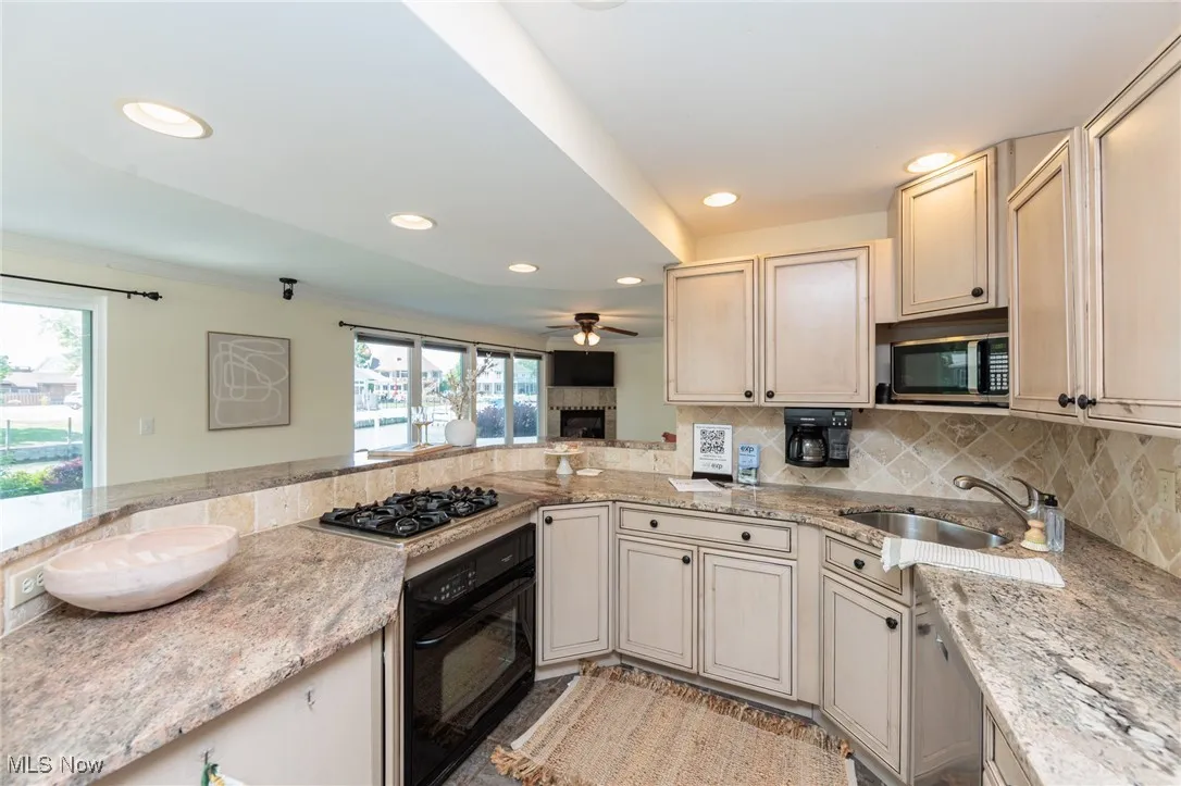 Lovely kitchen with quality finishes and water views