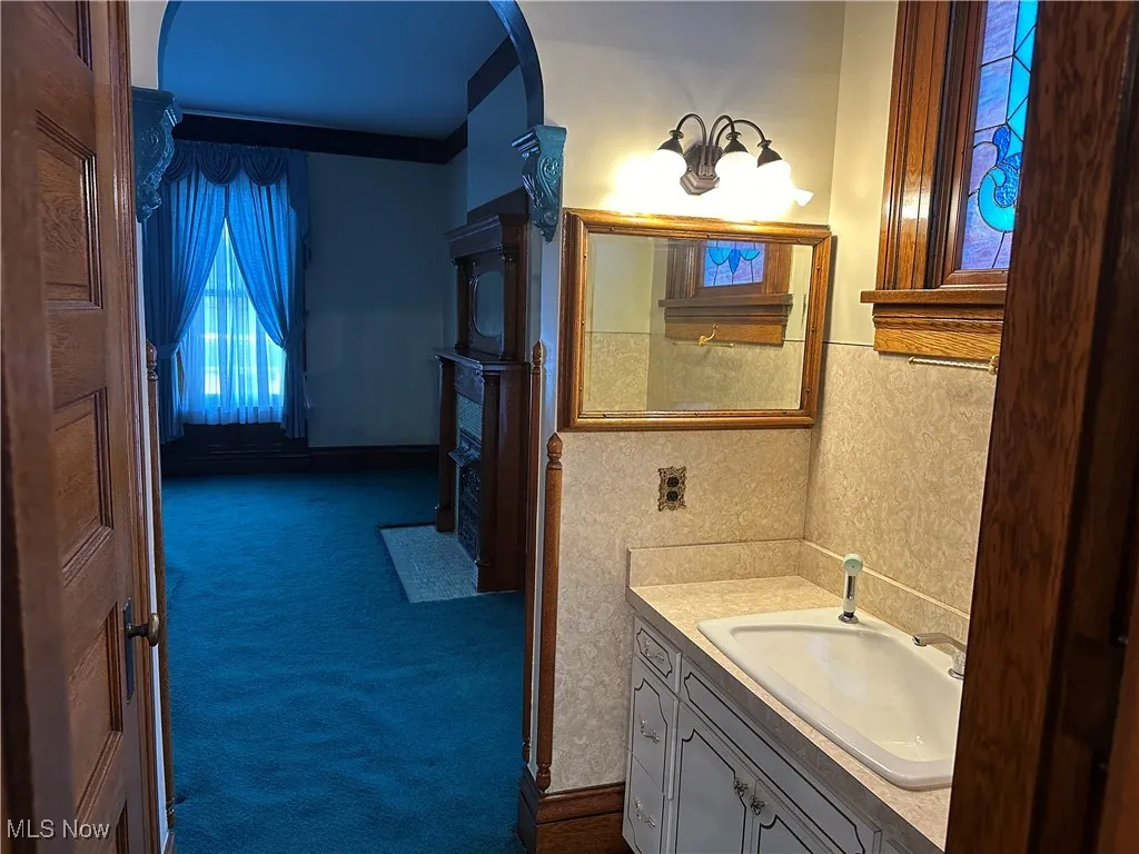 Bathroom featuring vanity