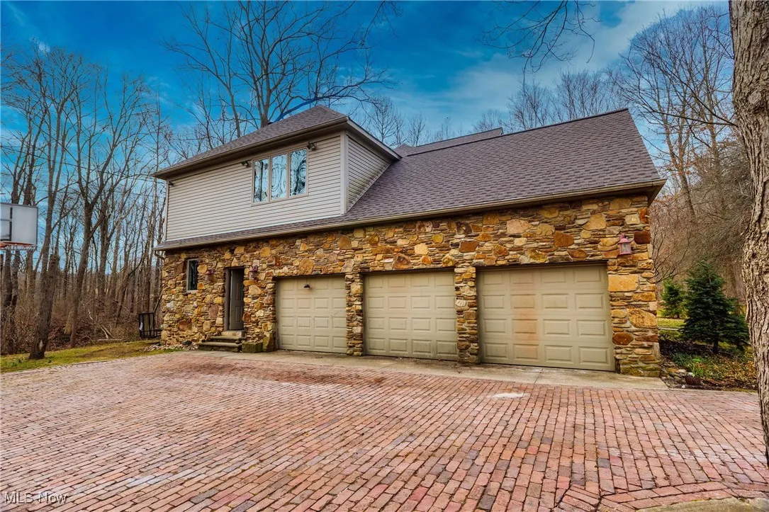 3 car attached garage