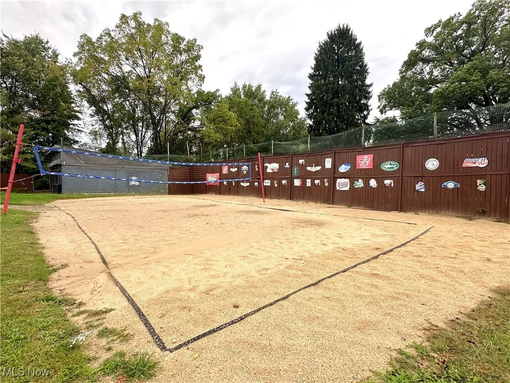 Sand volleyball court