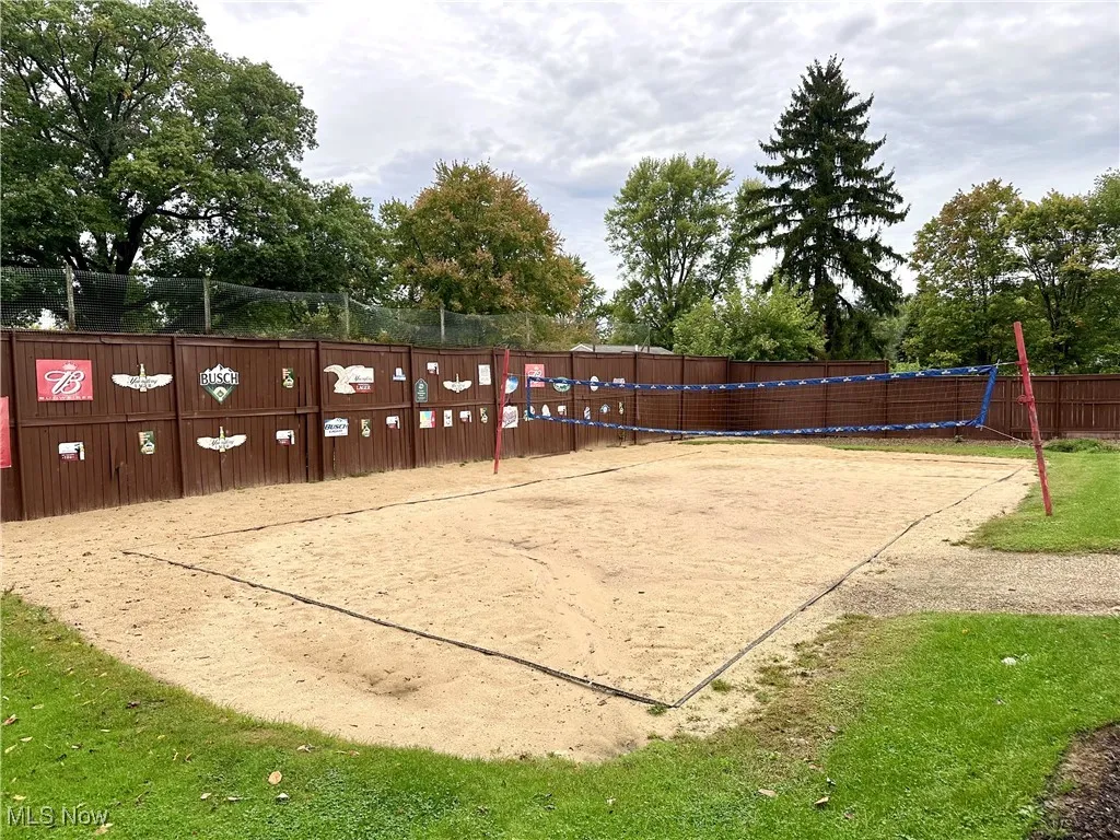 Sand volleyball court