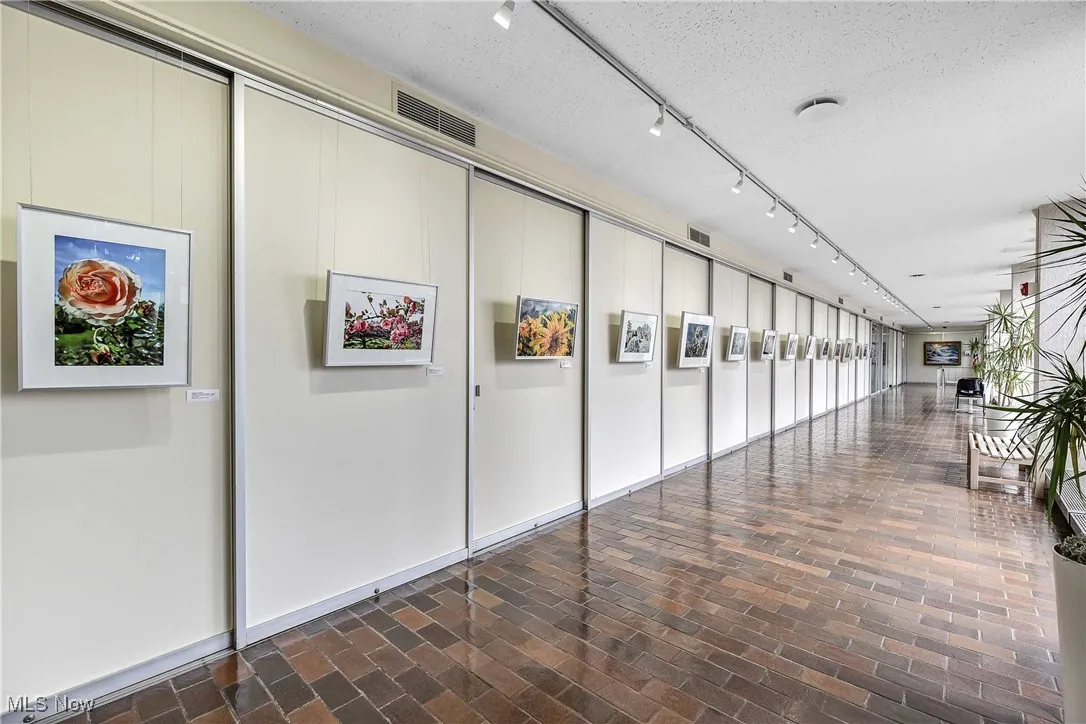 Common area utilized as an art gallery