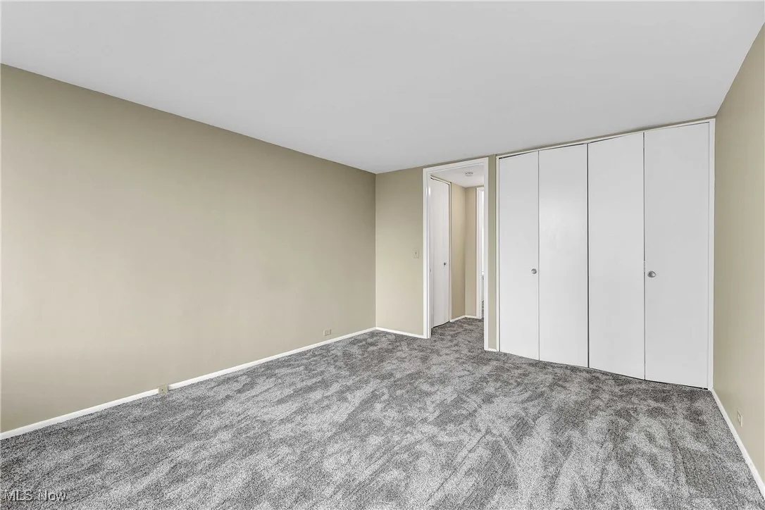 Wall of closets in bedroom