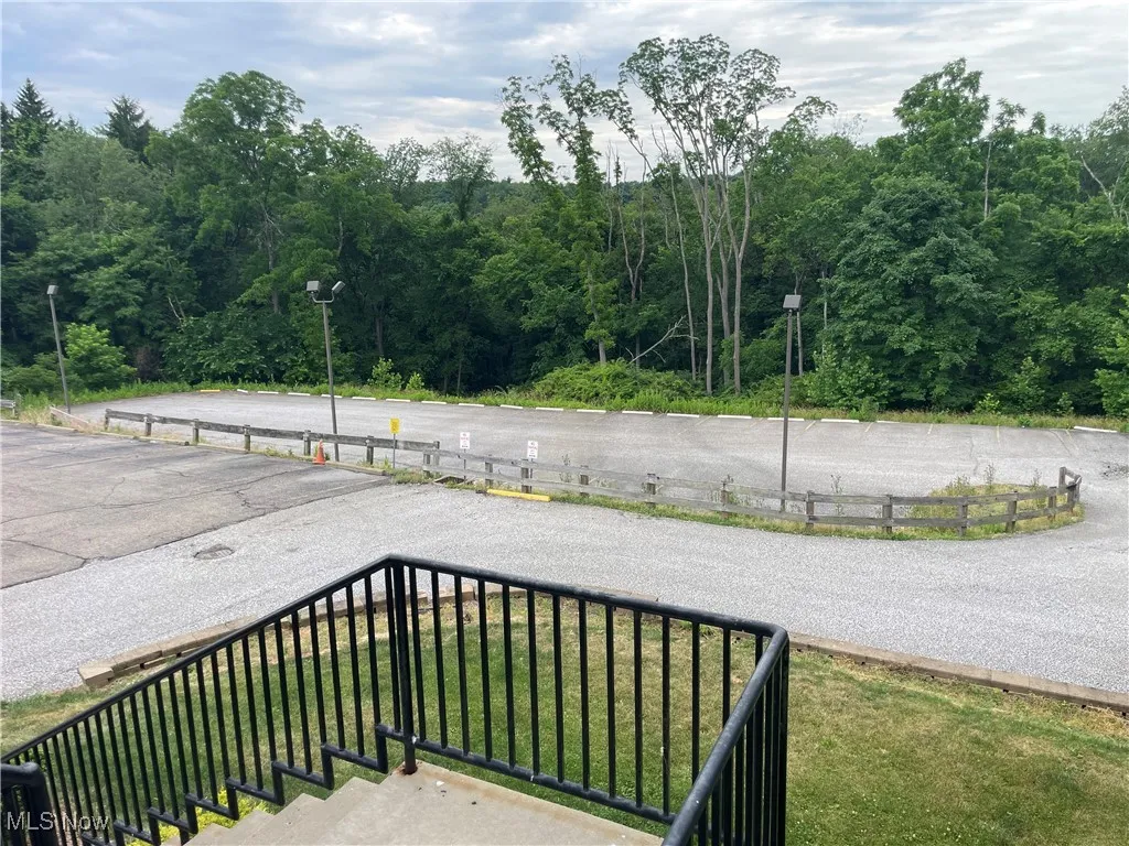 View of one of the parking lots.