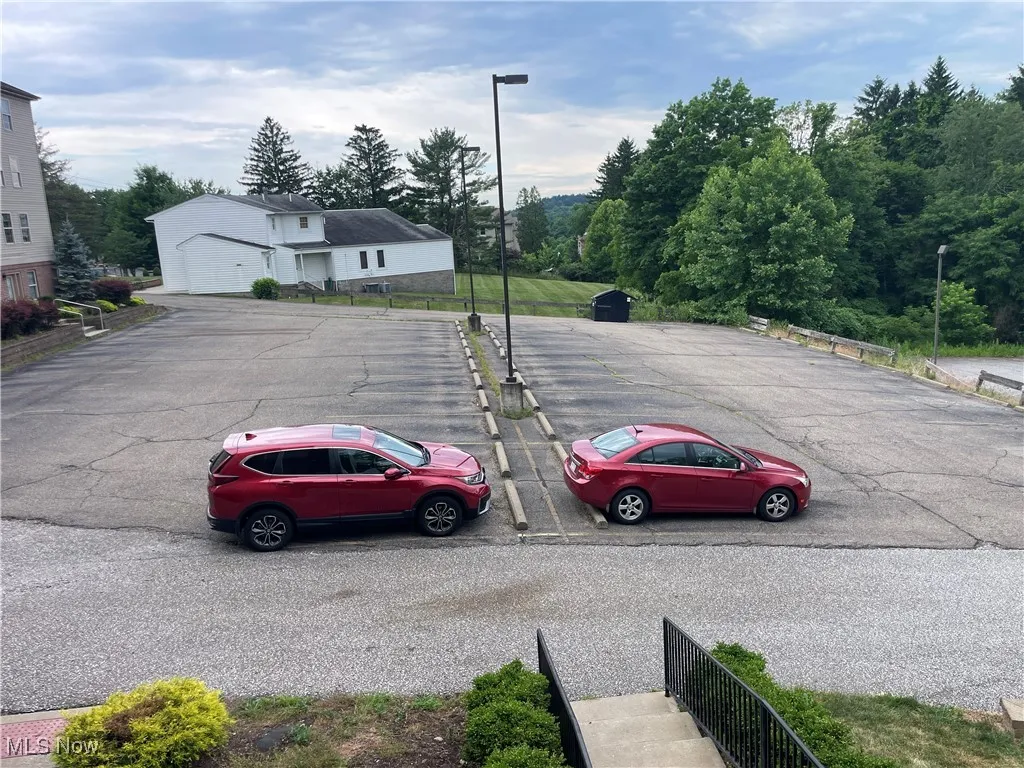 View of one of the parking lots.