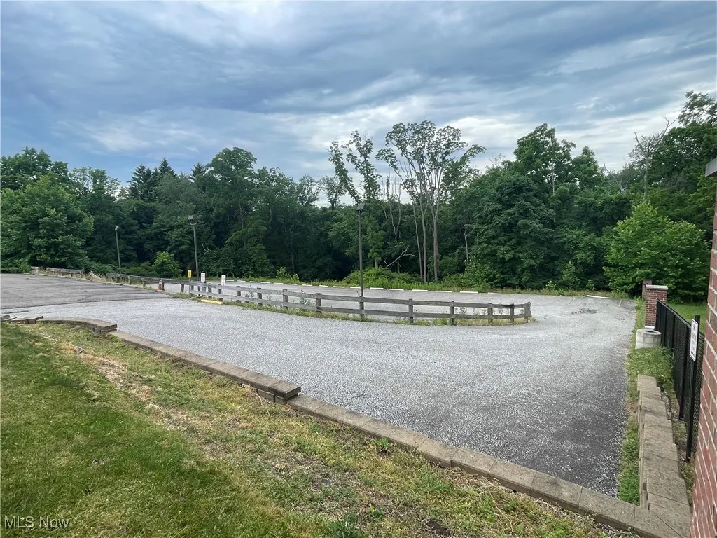 View of one of the parking lots.