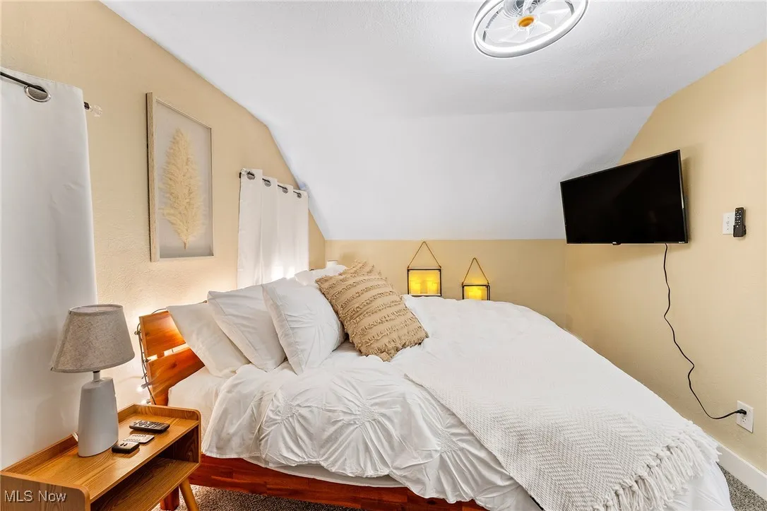 Carpeted bedroom