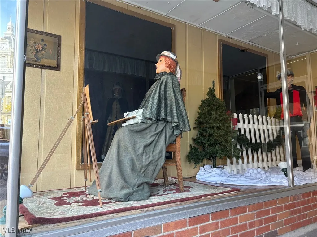 Closer view of display window. East window