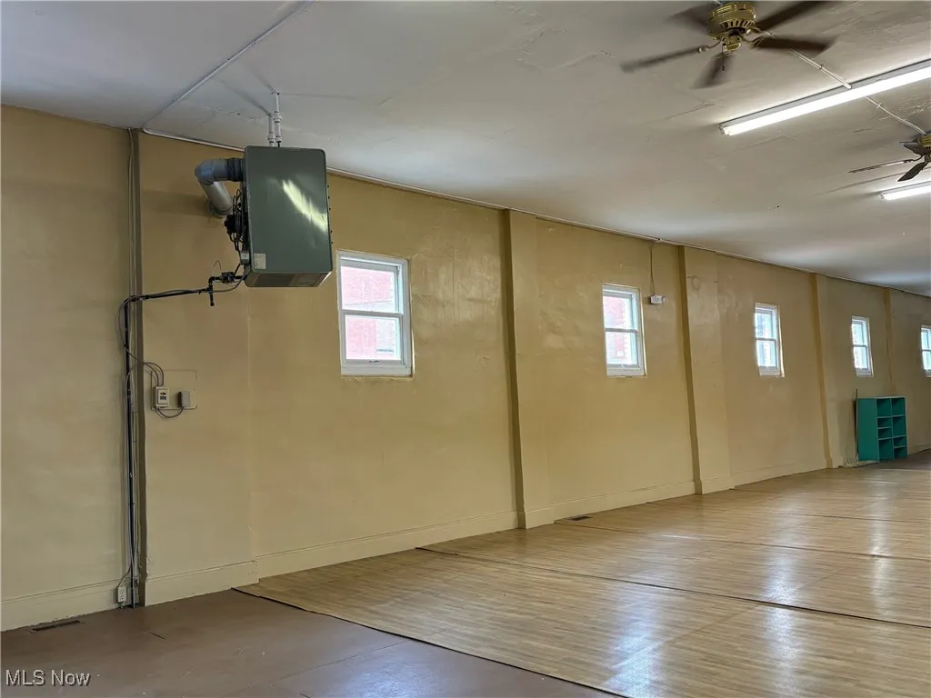 Showing second floor overhead forced air heater