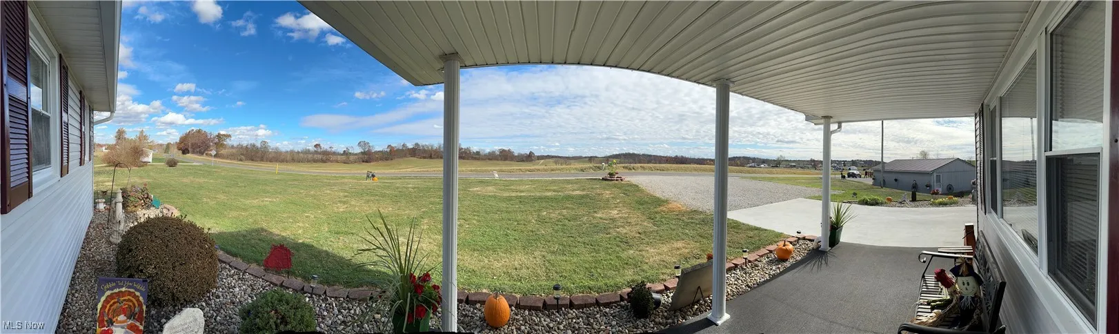 View of Front yard & over looking the neighboring medow