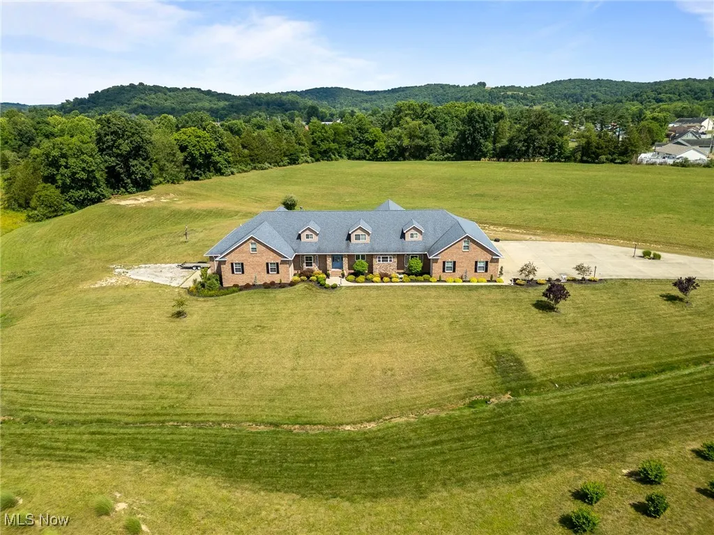 Aerial view with a rural view