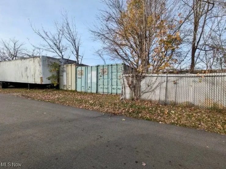 Fence along property boundary