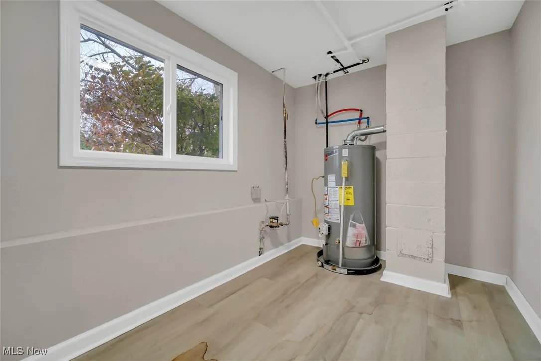 Utilities with gas water heater