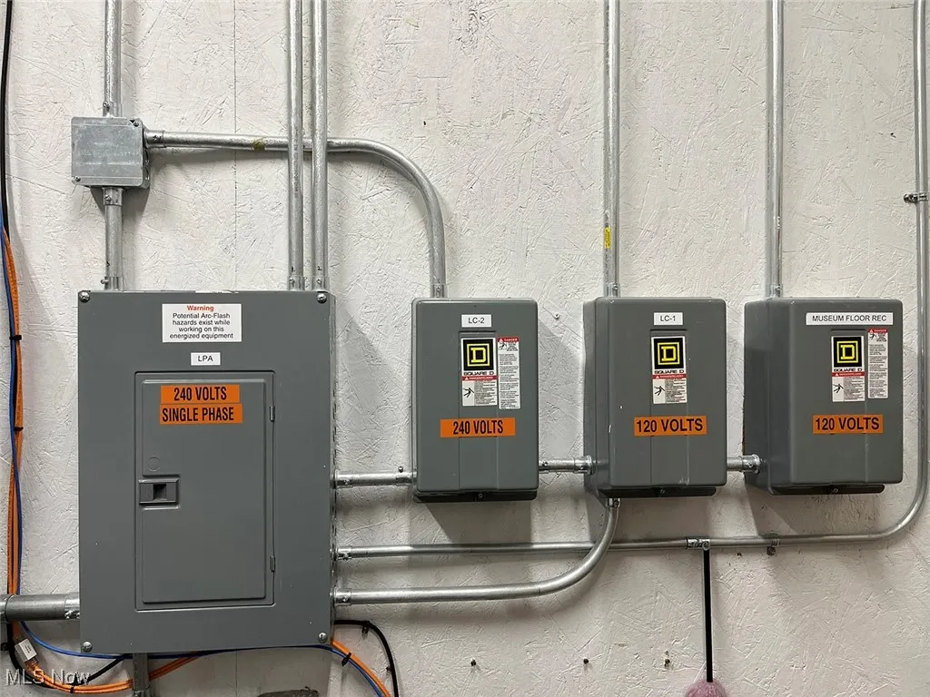 Utility room with electric panel
