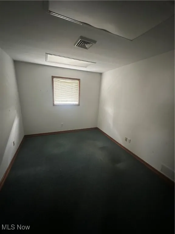 Unfurnished room with carpet