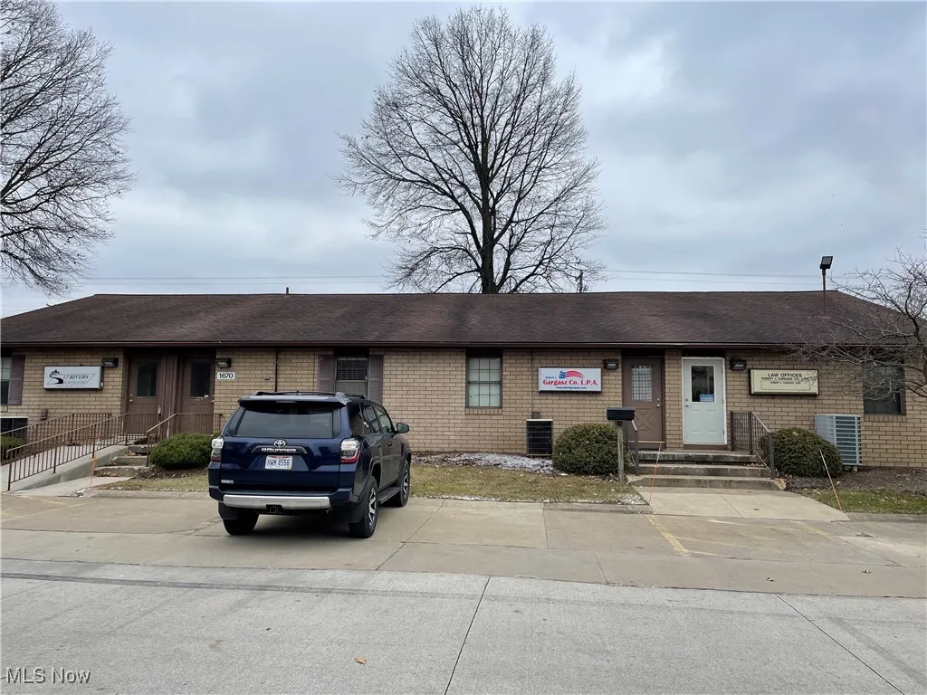 View of single story home