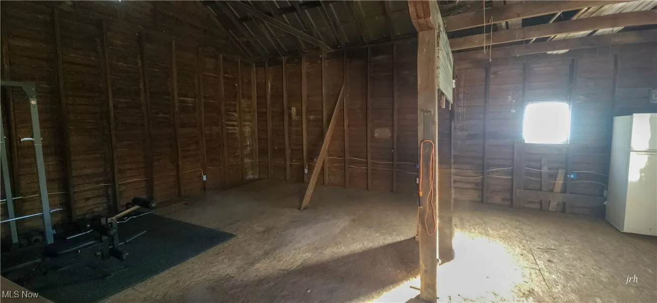 Upper part of barn make it a home gym, storage, or entertain guest