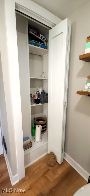 In addition to the linen closet in the hallway there is a nice corner closet in the upstairs bathroom.