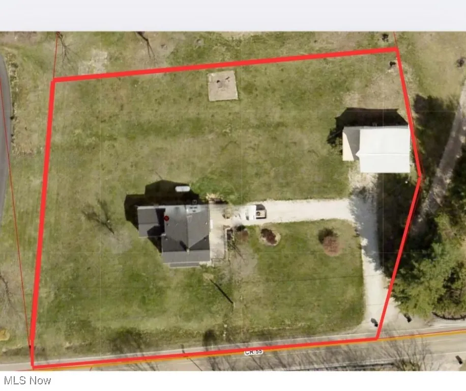 View of subject property with property boundaries highlighted